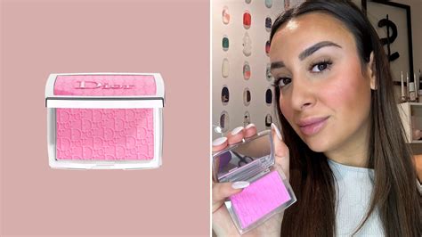 dior blush shoppers|Dior blush with flushed cheeks.